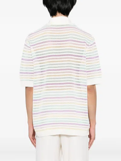 Casablanca Flower Crochet Shorts In Multi