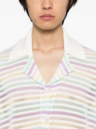 Casablanca Flower Crochet Shorts In Multi