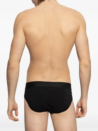 Dsquared2 Logo-waistband Briefs In Black