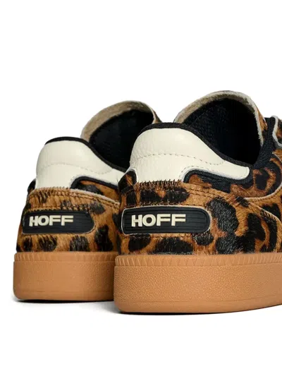 Hoff Womens Alley Leopard Pony Hair Leather Trainers In Animal Print