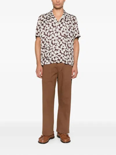 Bode Trim-detail Trousers In Brown