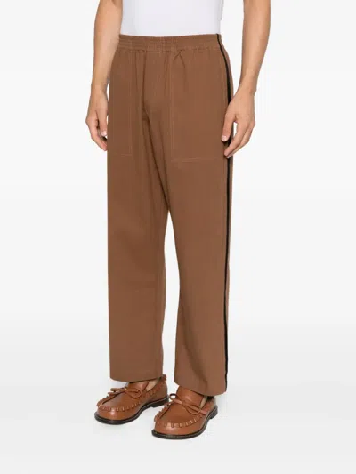 Bode Trim-detail Trousers In Brown