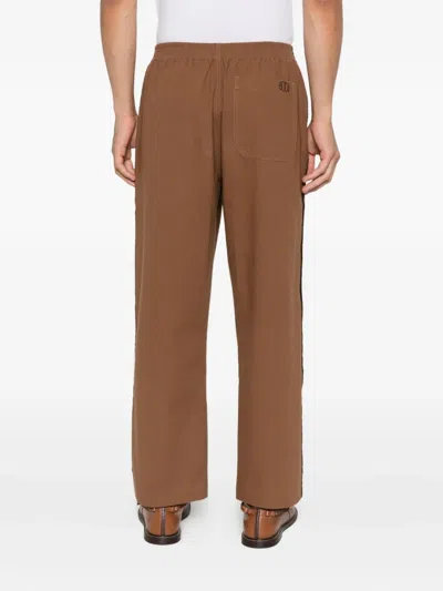 Bode Trim-detail Trousers In Brown