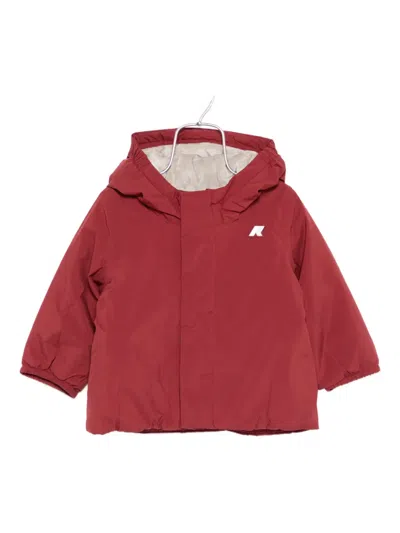 K-way Hooded Logo-patch Jacket In Red