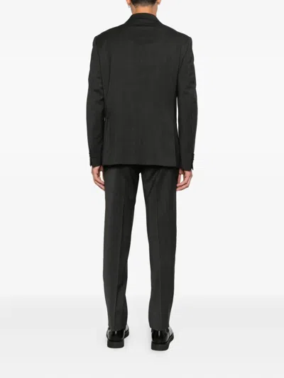 Manuel Ritz Wool Suit In Black