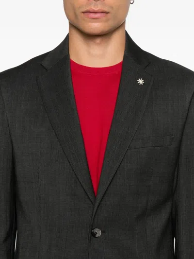 Manuel Ritz Wool Suit In Black