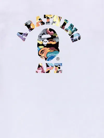 A Bathing Ape Logo-graphic T-shirt In White