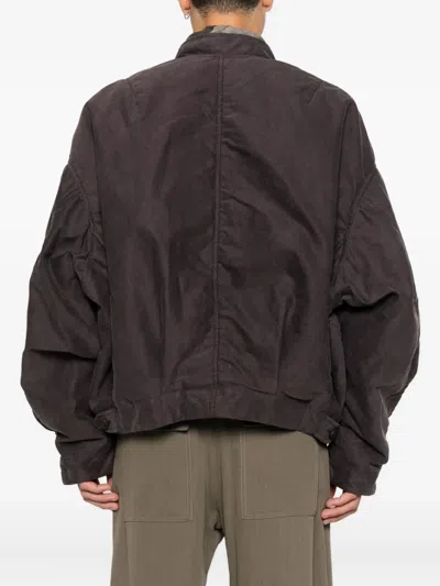 Ziggy Chen Zip-up Bomber Jacket In Brown