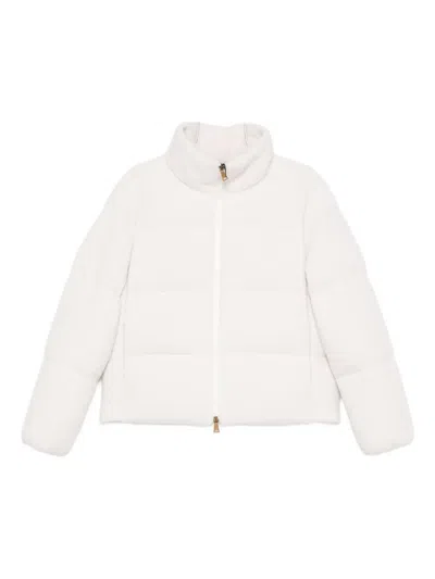 Moncler Zip-fastening Padded Jacket In White