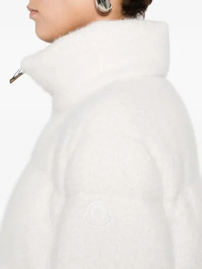 Moncler Zip-fastening Padded Jacket In White