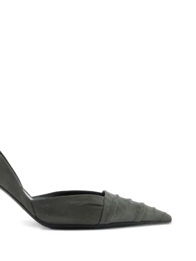 Giorgio Armani 70mm Pointed-toe Pumps In Gray