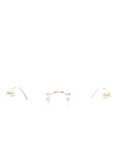 Cartier Oval-frame Glasses In Yellow