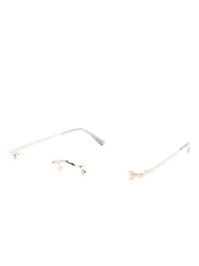 Cartier Oval-frame Glasses In Yellow