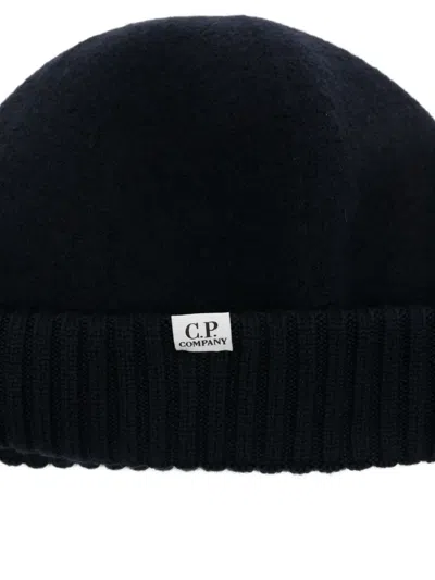 C.p. Company Wool Beanie In Blue