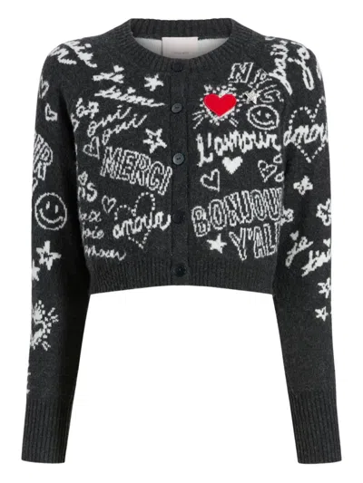 Cinq À Sept Cinq A Sept Love Doodles Millie Sweater In Black