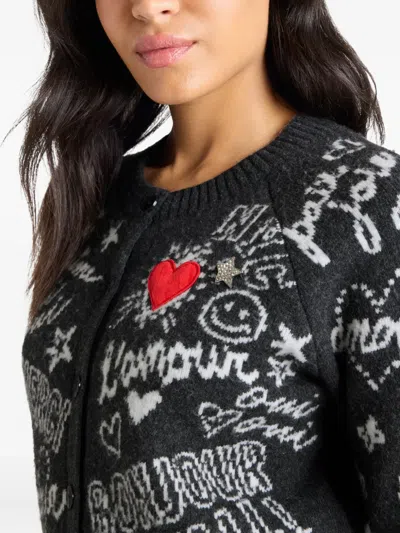 Cinq À Sept Cinq A Sept Love Doodles Millie Sweater In Black