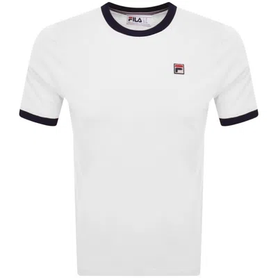 Fila Vintage Fila Marconi Ringer T Shirt Cream In White