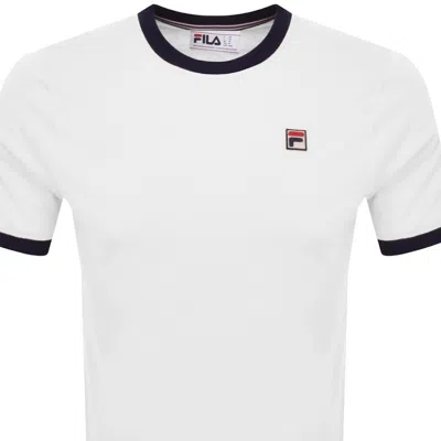 Fila Vintage Fila Marconi Ringer T Shirt Cream In White