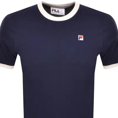 Fila Vintage Fila Marconi Ringer T Shirt Fila Navy In Blue