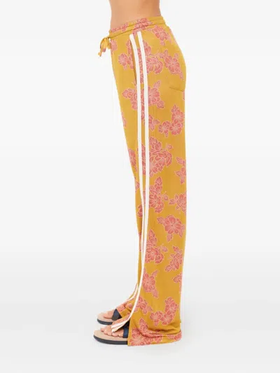 The Upside Fantasy Roma Floral-stripe Trousers In Multi