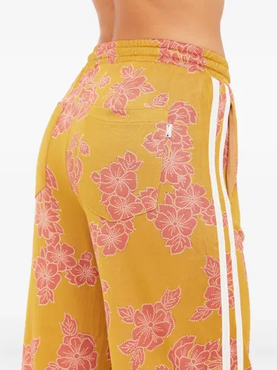 The Upside Fantasy Roma Floral-stripe Trousers In Multi