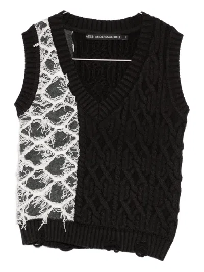 拼贴设计针织背心