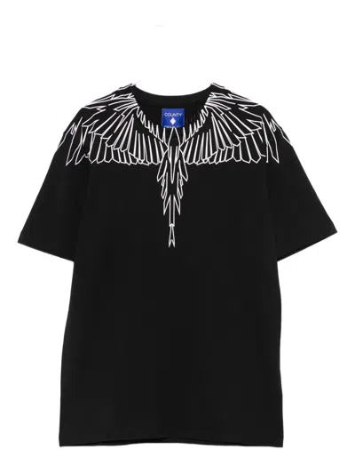County Of Milan Wings-print T-shirt In Black