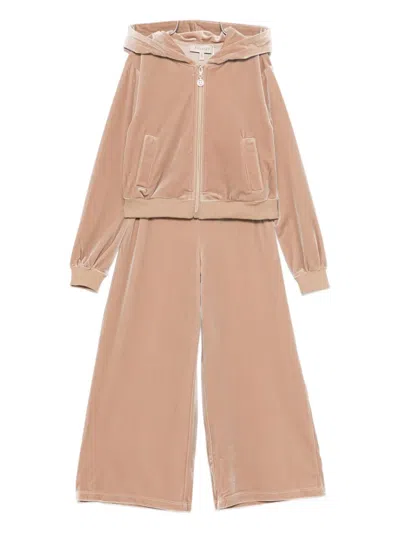 Twinset Logo-embellished Tracksuit In Neutral