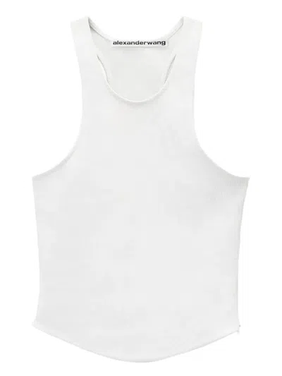 Alexander Wang Racer-back Tank Top In White