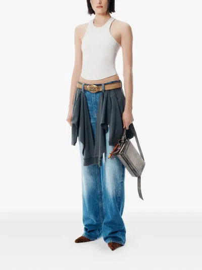 Alexander Wang Racer-back Tank Top In White