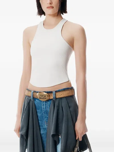 Alexander Wang Racer-back Tank Top In White