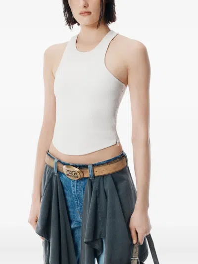 Alexander Wang Racer-back Tank Top In White