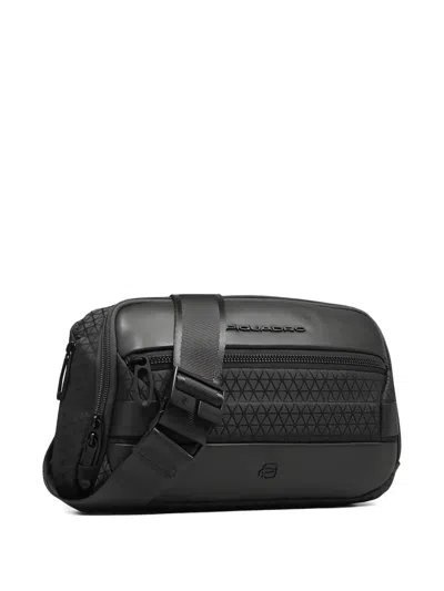 Piquadro Embossed Belt Bag In Black