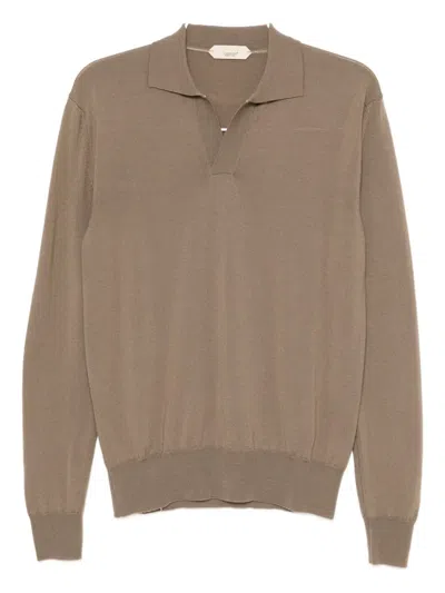 Aurélien Buttonless T-shirt In Brown