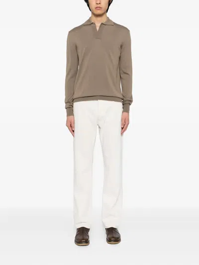 Aurélien Buttonless T-shirt In Brown