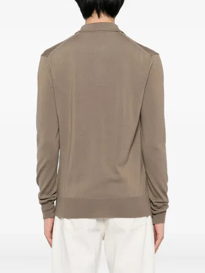 Aurélien Buttonless T-shirt In Brown