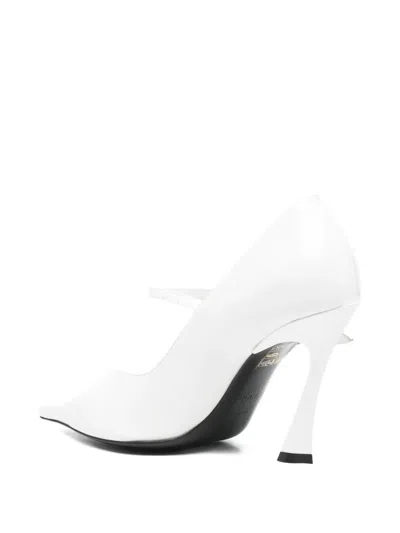 Mugler 100 Leather Pumps In White