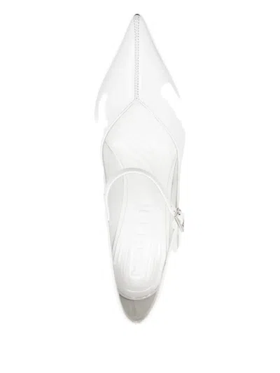 Mugler 100 Leather Pumps In White