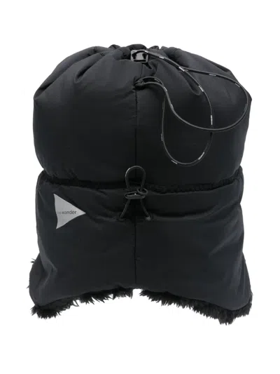 And Wander Faux-shearling Trim Cap In Multi