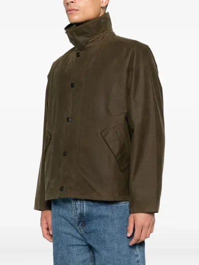Barbour Corduroy-collar Jacket In Brown