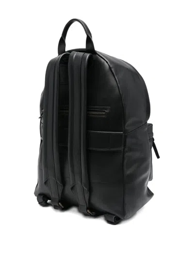 Officine Creative Leather Backpack In Black