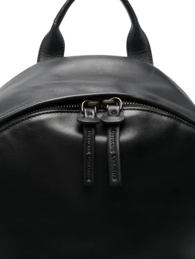 Officine Creative Leather Backpack In Black