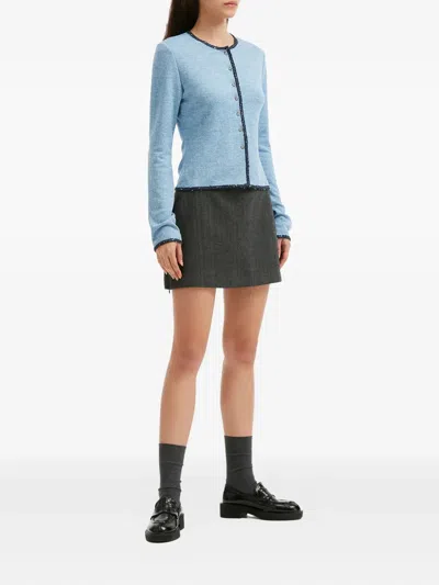B+ab Button-embellished Cardigan In Blue