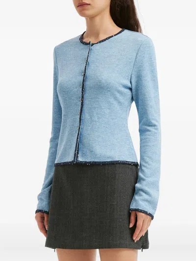 B+ab Button-embellished Cardigan In Blue