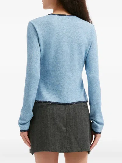 B+ab Button-embellished Cardigan In Blue