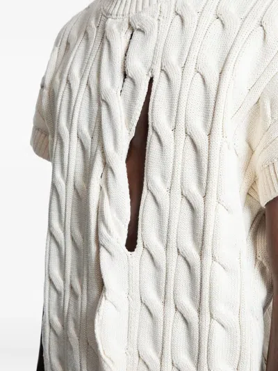 Hed Mayner Draped Five-pocket Jeans In White