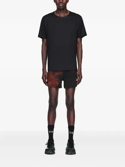 Y-3 Aop Tie-dye Pattern Running Shorts In Multi
