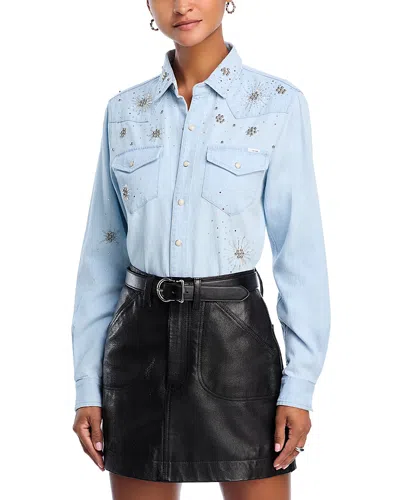 Mother All My Exes Denim Shirt In Blue