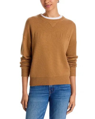 Mother The Logo Cashmere Jumper In Brown