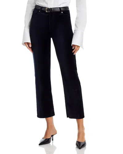 Frame Le Sleek Straight High Rise Jeans In Navy Velvet